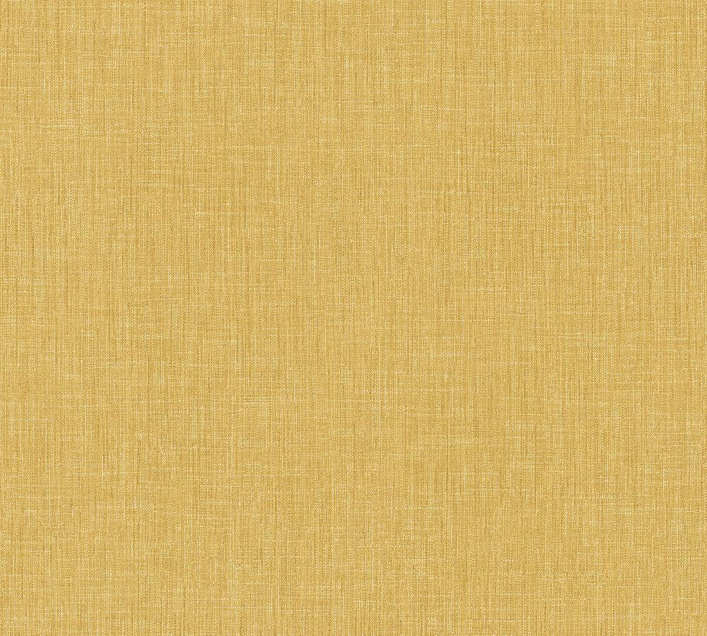 Metropolitan Stories - Looks Like Linen plain wallpaper AS Creation Roll Yellow  369221
