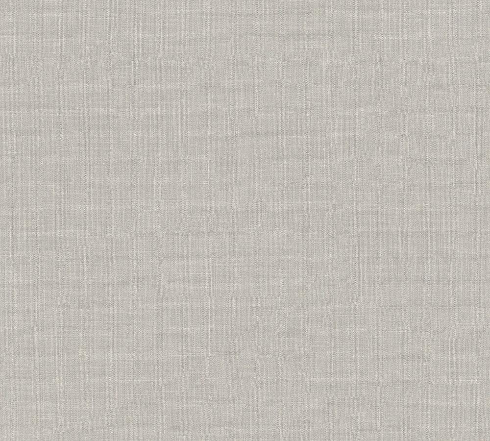 Metropolitan Stories - Looks Like Linen plain wallpaper AS Creation Roll Grey  369226