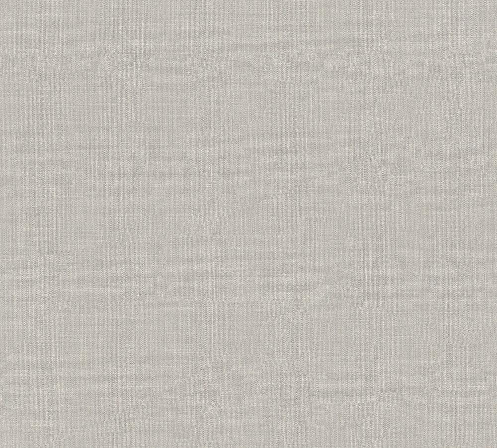 Metropolitan Stories - Looks Like Linen plain wallpaper AS Creation Roll Grey  369226