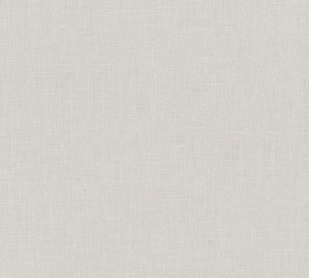 Metropolitan Stories - Linen Fresh plain wallpaper AS Creation Roll Grey 369255