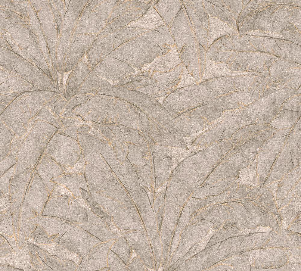 Metropolitan Stories - Luxury Palms botanical wallpaper AS Creation Roll Light  Grey  369275