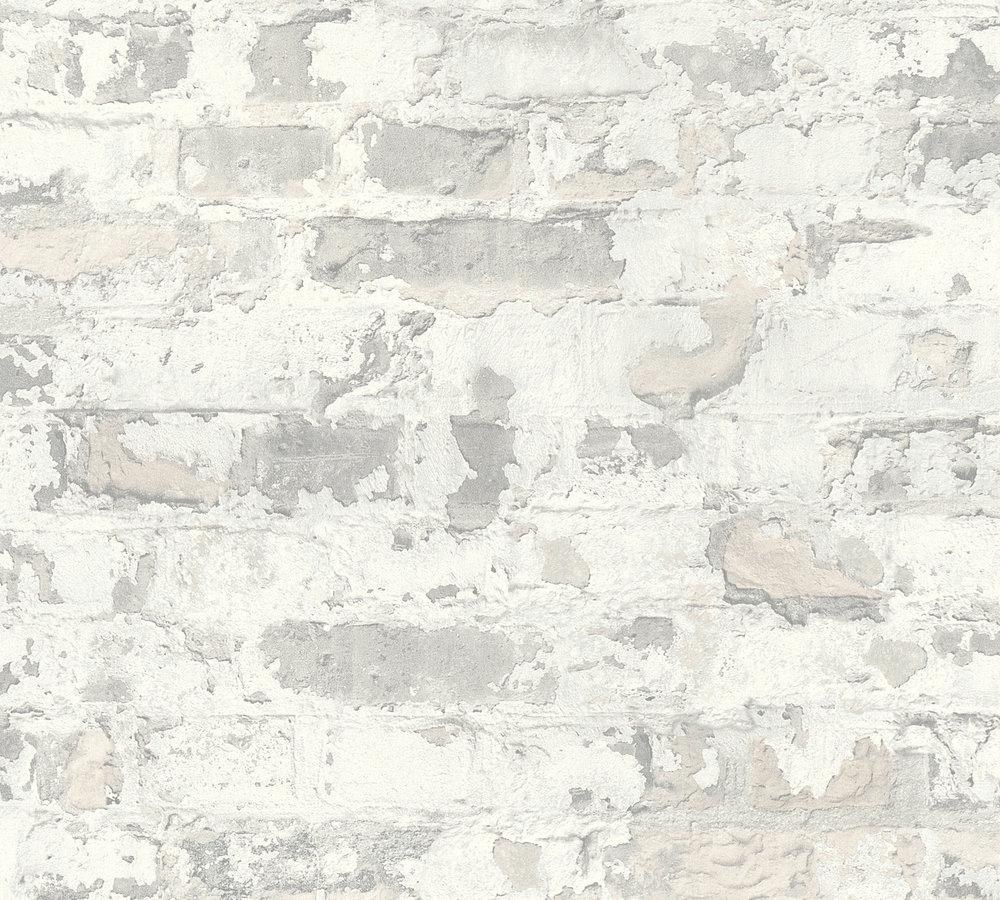 Industrial Elements - Warehouse Brick industrial wallpaper AS Creation Roll White  369293