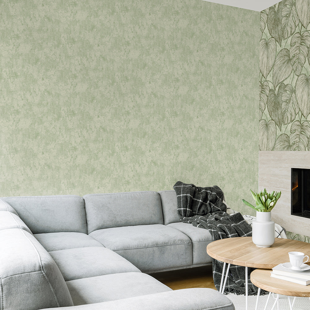 Julie Feels Home - Monstera Plain plain wallpaper Hohenberger    